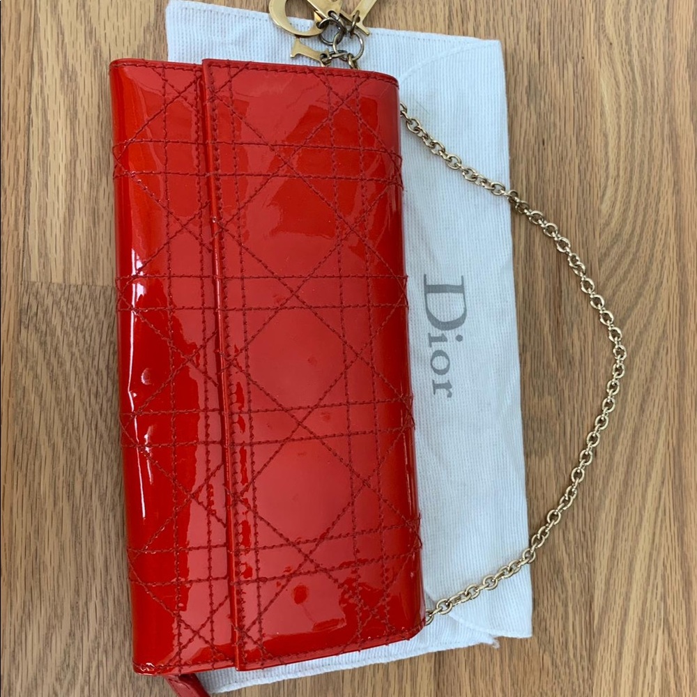 🇨🇦 Dior wallet with chain - red